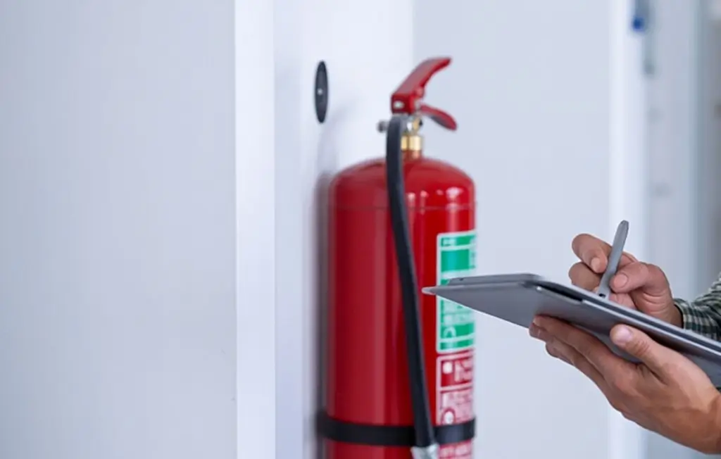 Fire extinguisher testing services across Baulkham Hills for compliance safety and fire combat readiness