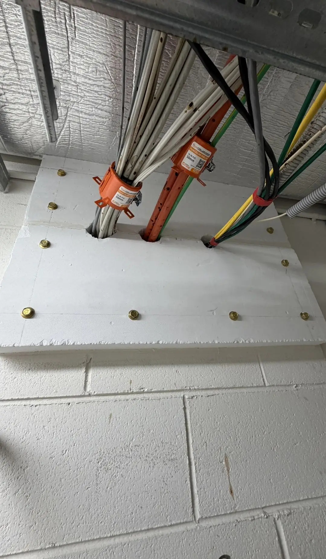 Installation of passive fire collars for a building in Sydney