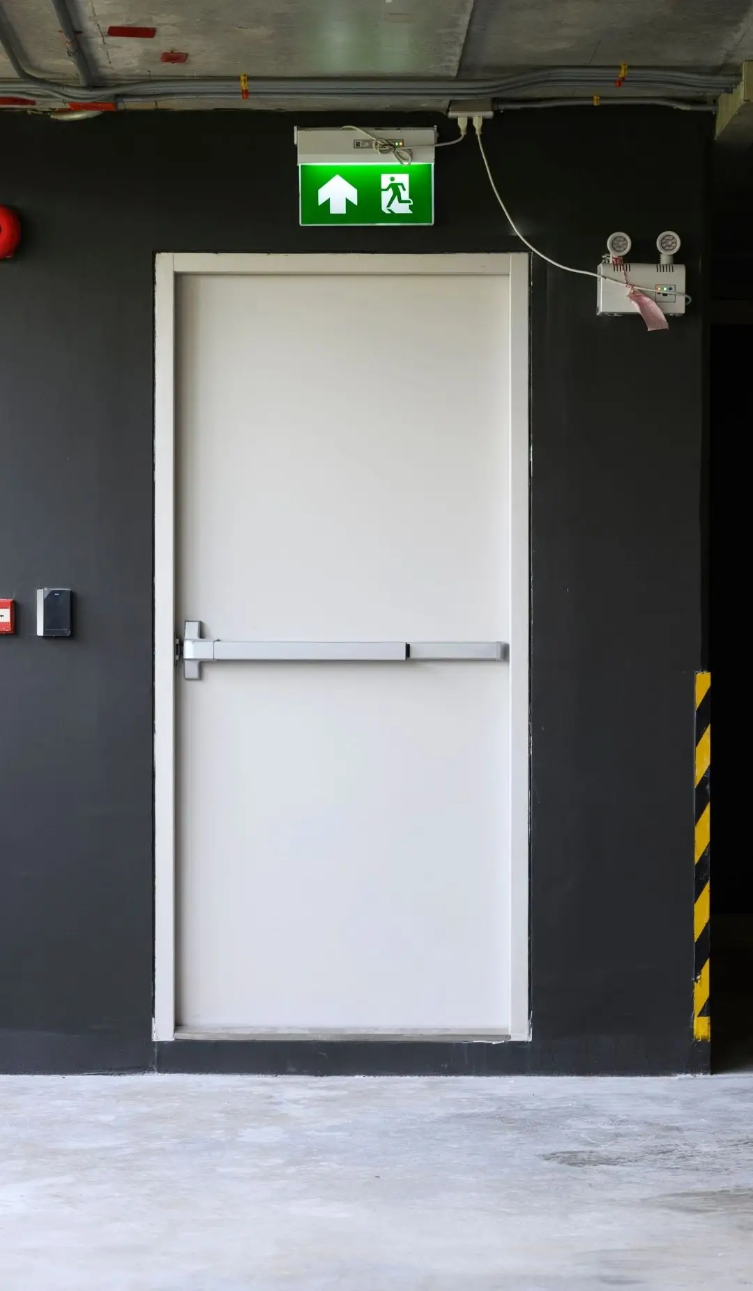 Fire-rated door installed for passive fire protection